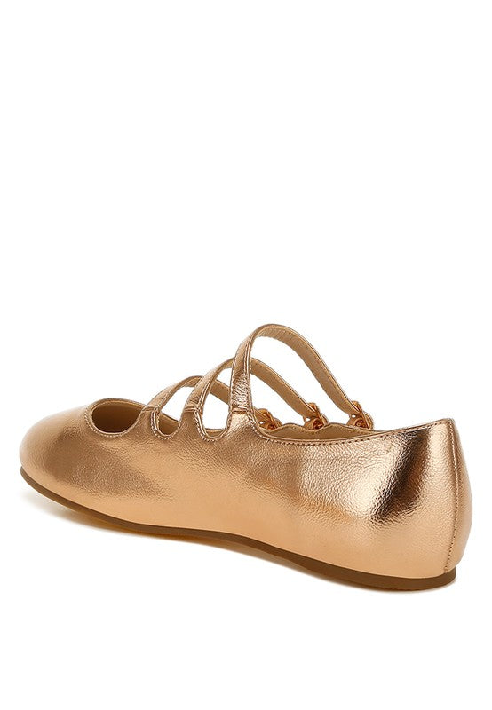 Macarina Triple Strap Mary Jane Ballerinas - Tigbul's Variety Fashion Shop
