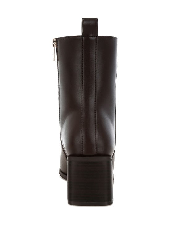 Muskox Square Toe Faux Leather Boots - Tigbul's Variety Fashion Shop