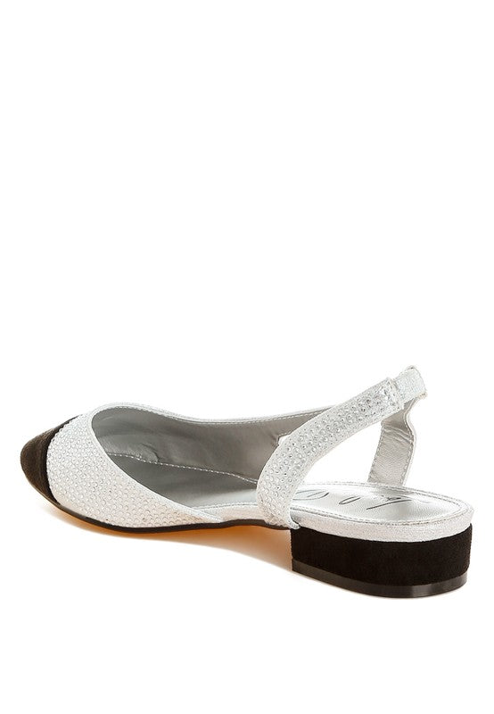 Rerita Rhinestone-Studded Glitter Sandals - Tigbul's Variety Fashion Shop