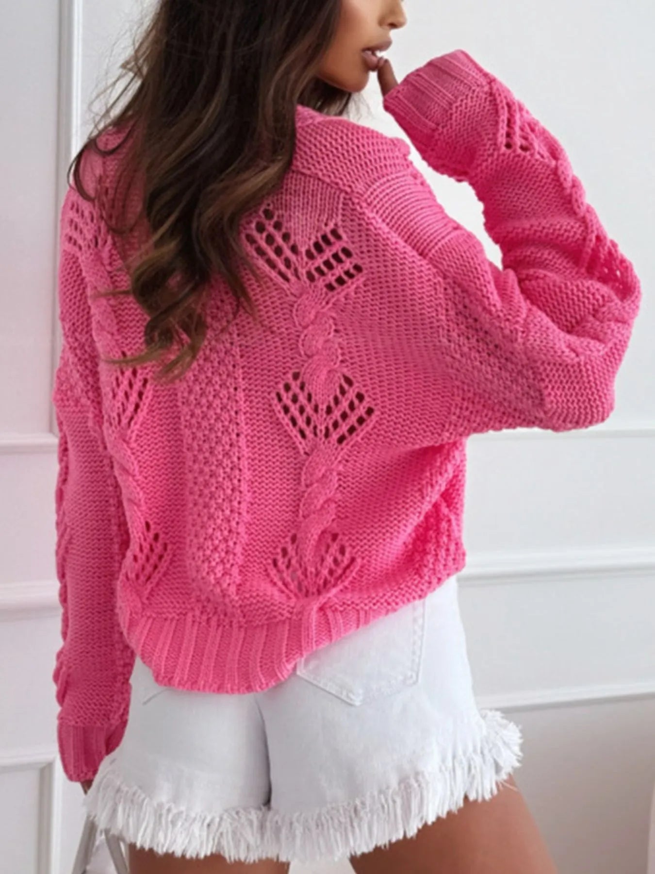 Button Up V-Neck Cardigan - Tigbul's Variety Fashion Shop