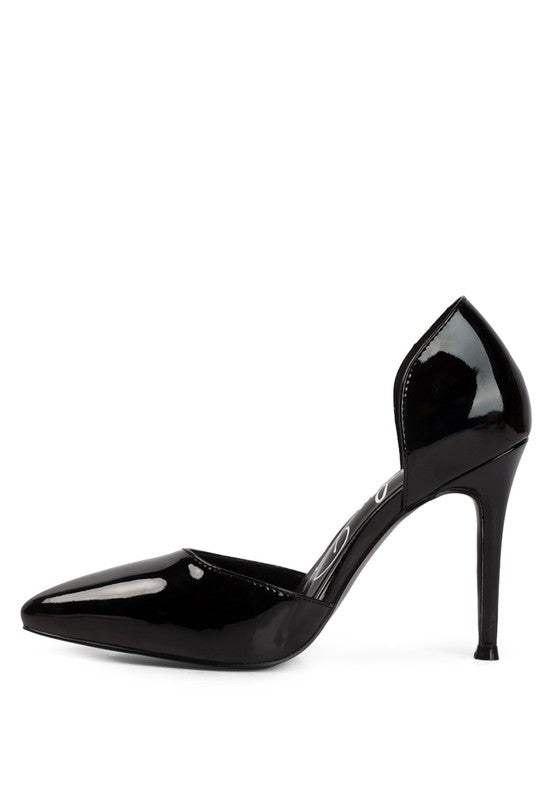 Candy Cane Patent Pu Slip On Stiletto Heels - Tigbul's Variety Fashion Shop