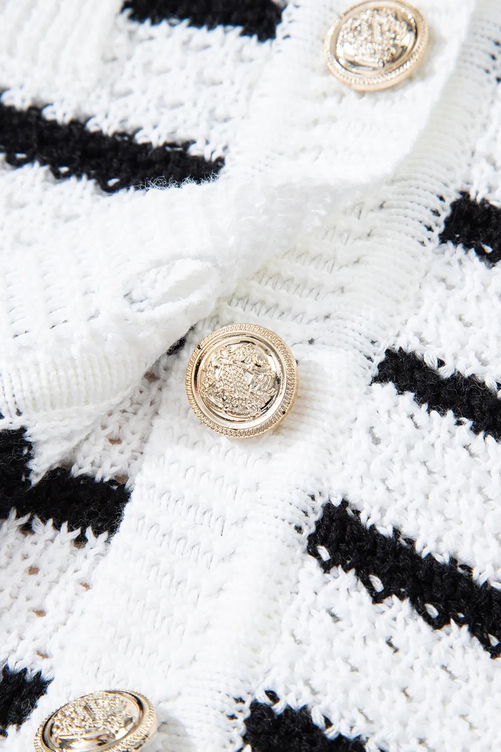 Striped Button-Up Knit Sweater Vest - Tigbul's Variety Fashion Shop