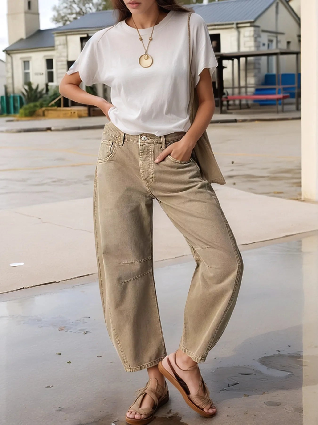 Wide Leg Relaxed Fit Jeans - Tigbul's Variety Fashion Shop