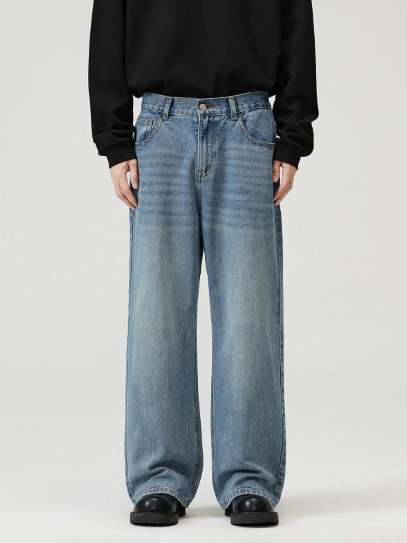 Men's Full Size Wide-Leg Jeans Plus Size - Tigbul's Variety Fashion Shop