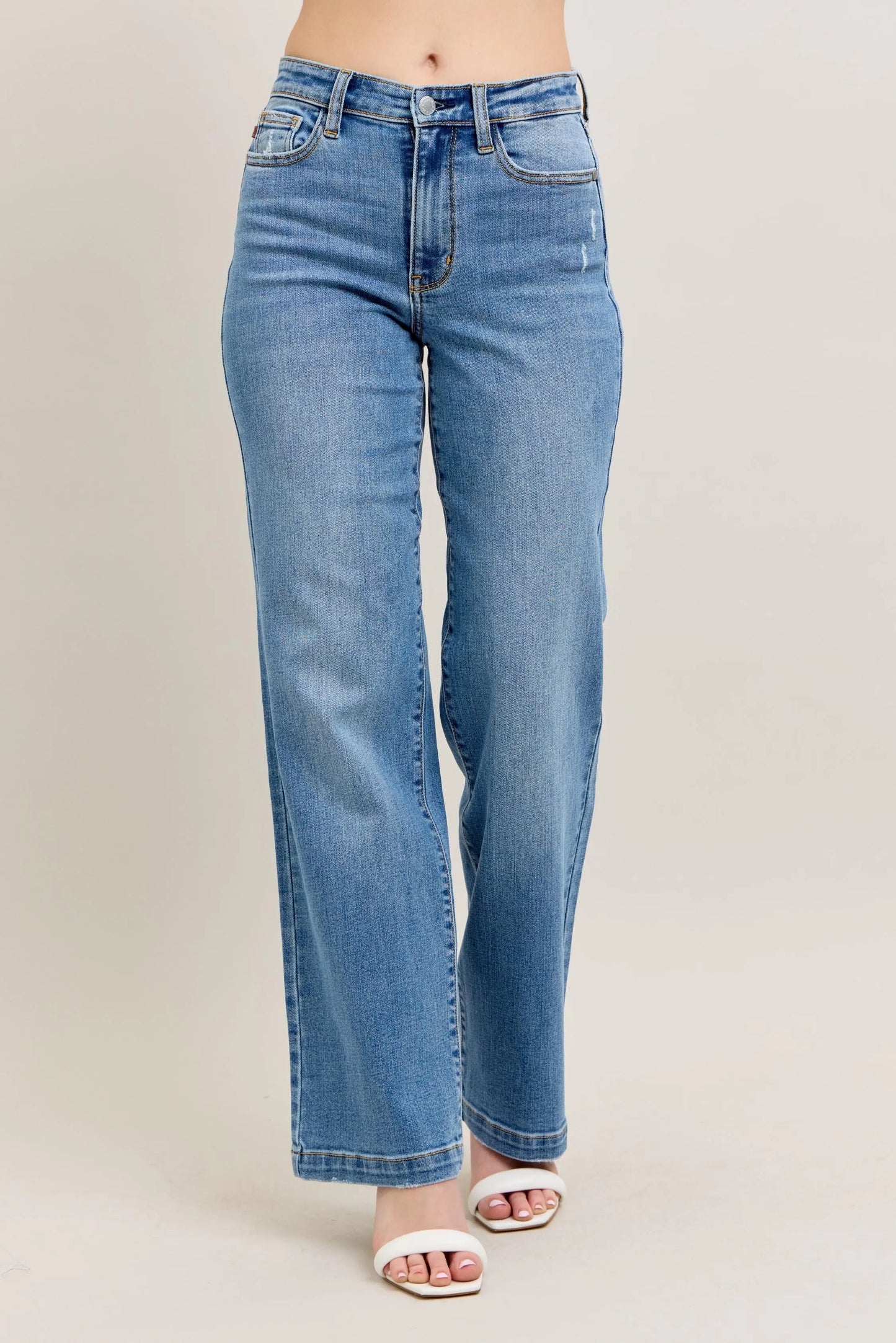 Judy Blue Full Size High Waist Straight Jeans Plus Size - Tigbul's Variety Fashion Shop