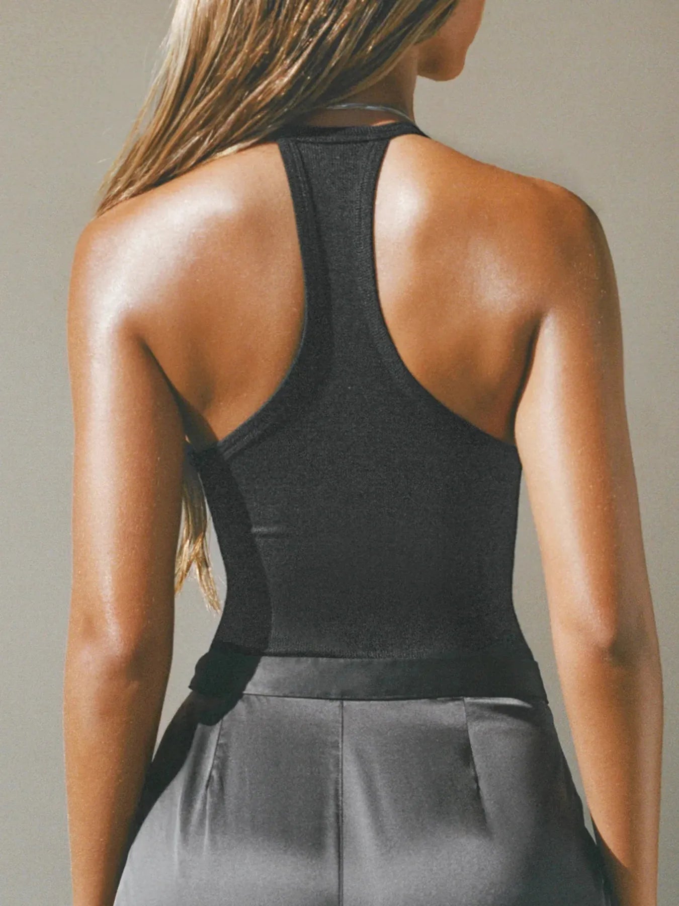 Cutout Halter Neck Cami - Tigbul's Variety Fashion Shop