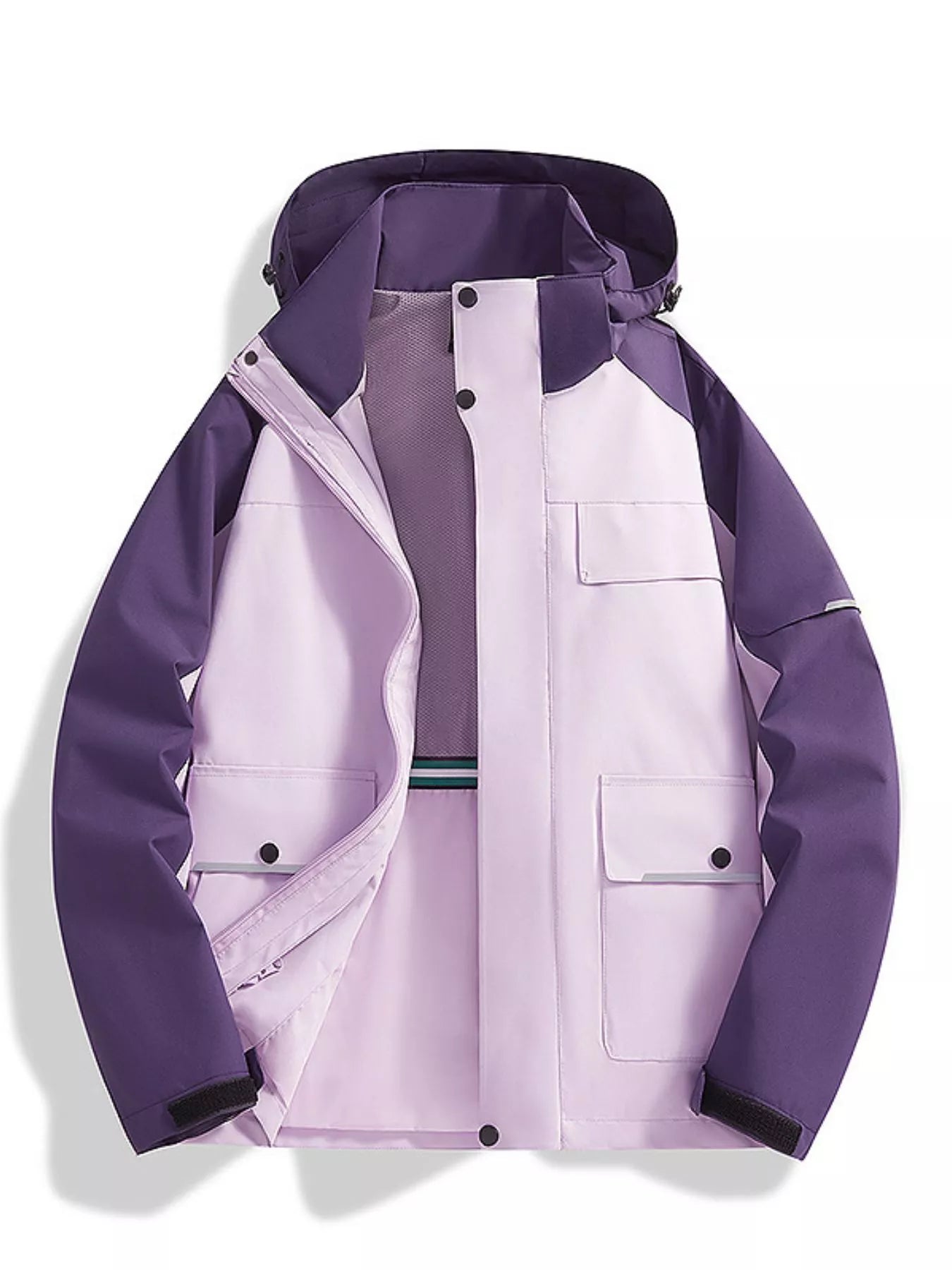 Men's Color Block Windproof Outdoor Jacket Small to Plus Size - Tigbuls