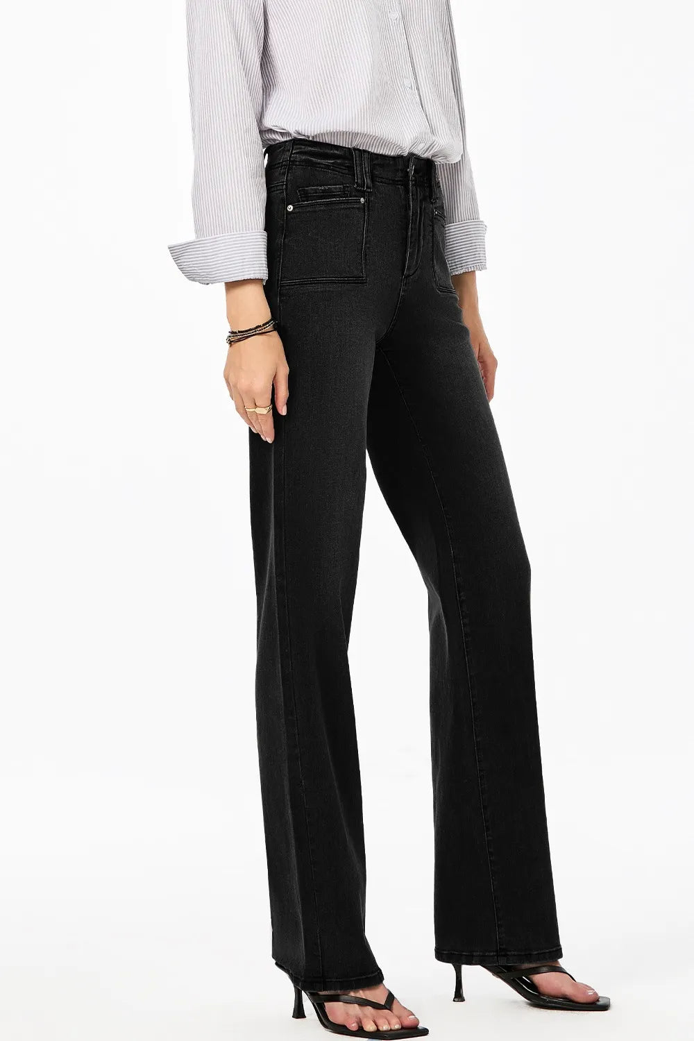 High-Waisted Wide-Leg Vintage Wash Jeans - Tigbul's Variety Fashion Shop
