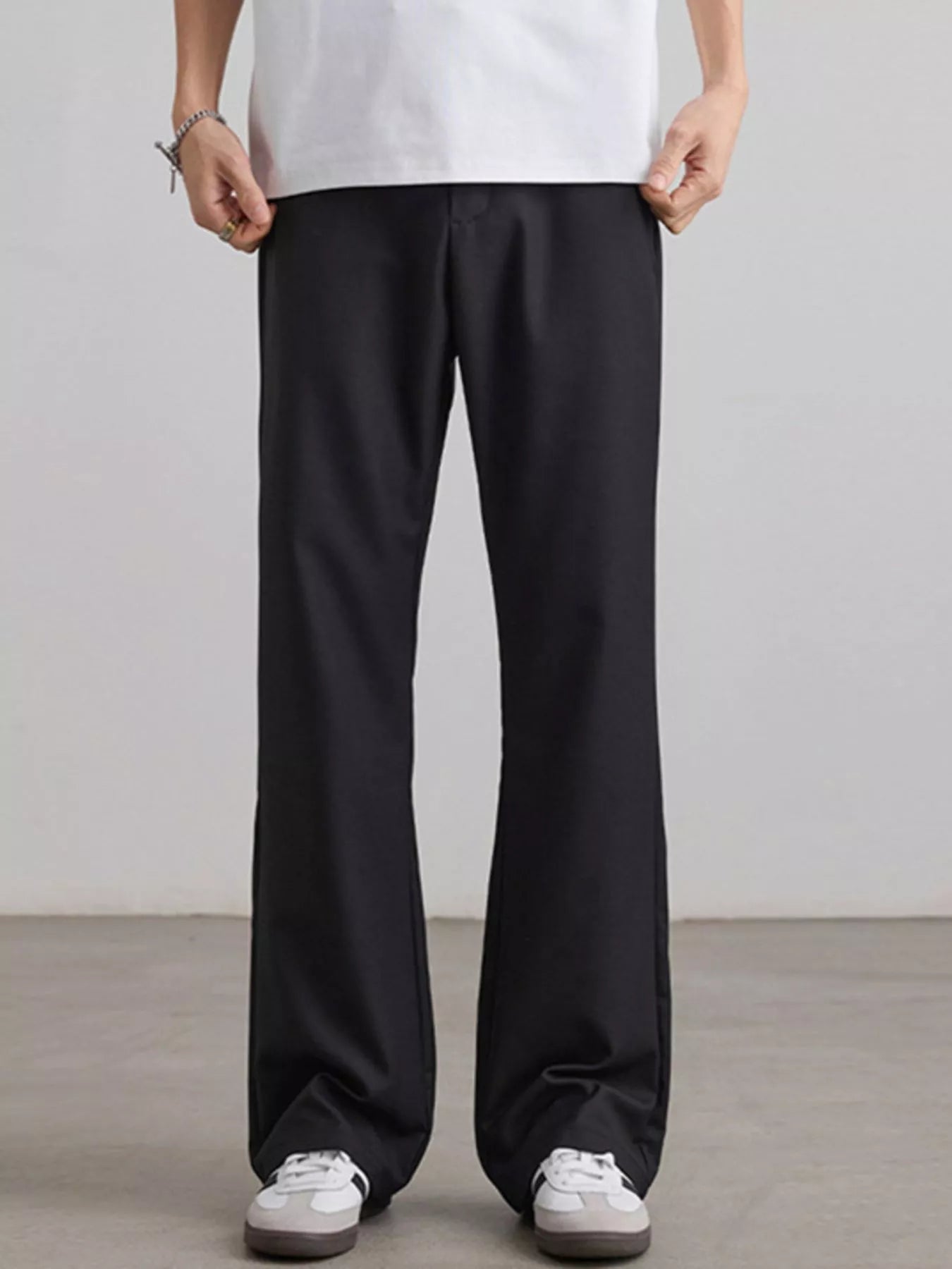 Men's Wide Leg Casual Pants - Tigbul's Variety Fashion Shop