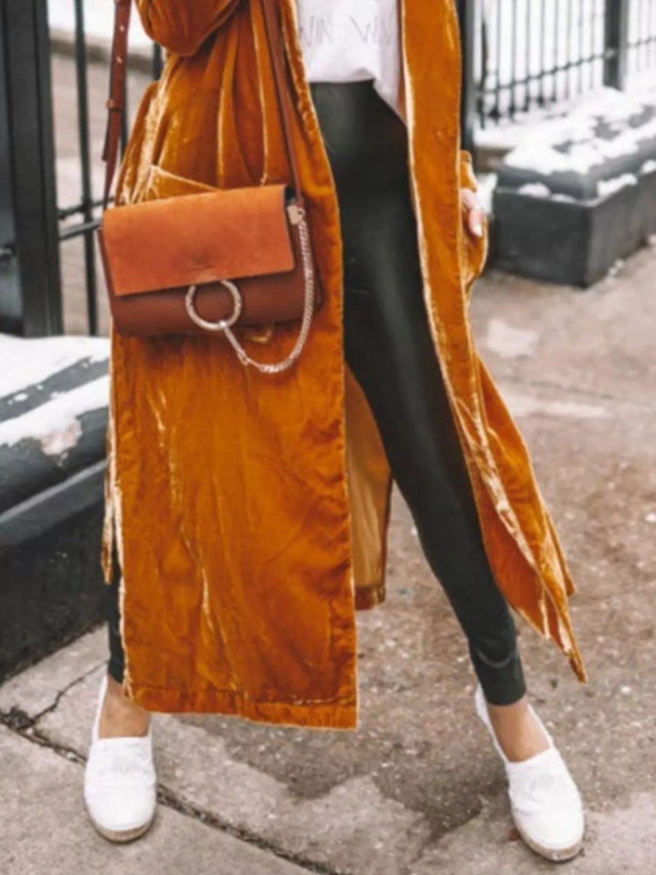 Open Front Long Sleeve Longline Cardigan - Tigbul's Variety Fashion Shop