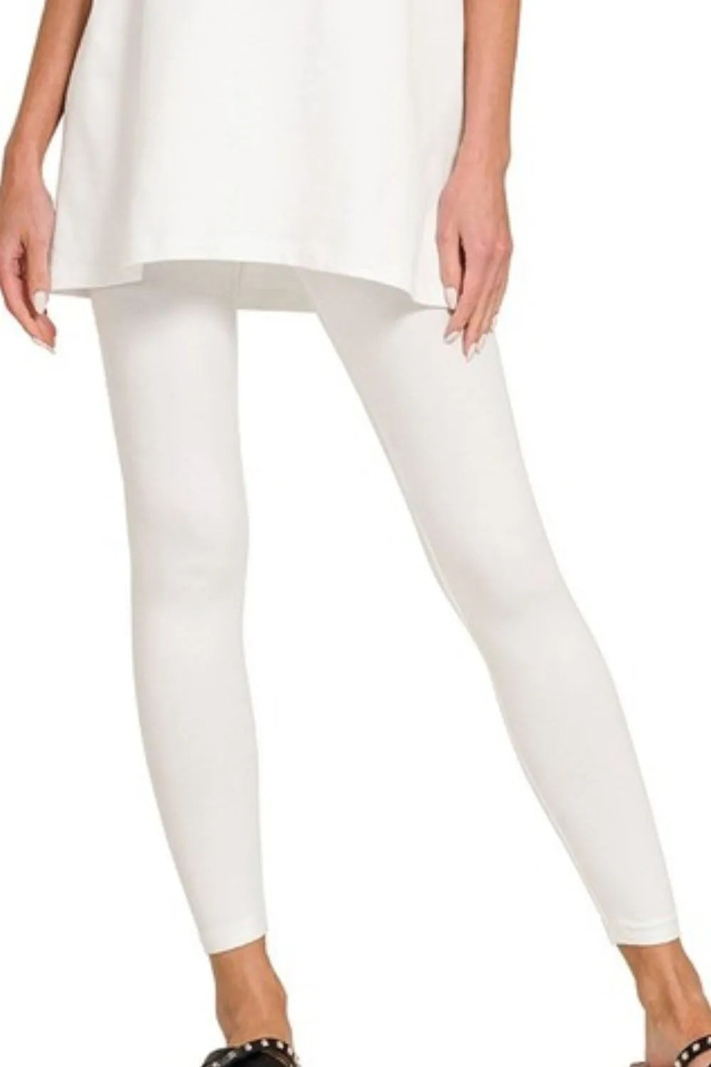 Zenana Cotton Round Neck Top & Legging Set - Tigbul's Variety Fashion Shop