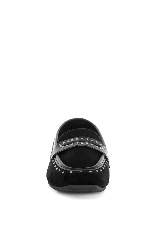 Lumina Penny Strap Studded Loafers - Tigbul's Variety Fashion Shop