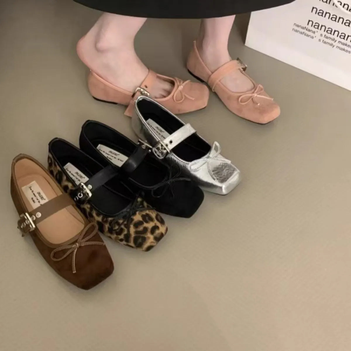 Square Toe Flats Slip-Ons - Tigbul's Variety Fashion Shop