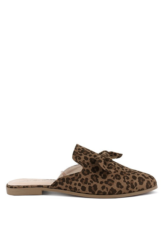 Casual Walking Mules Flats with Bow - Tigbul's Variety Fashion Shop