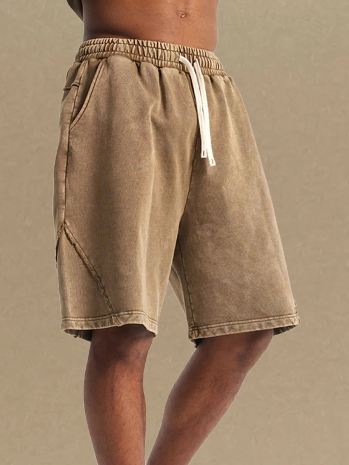 Men's Casual Drawstring Washed Shorts - Tigbul's Variety Fashion Shop