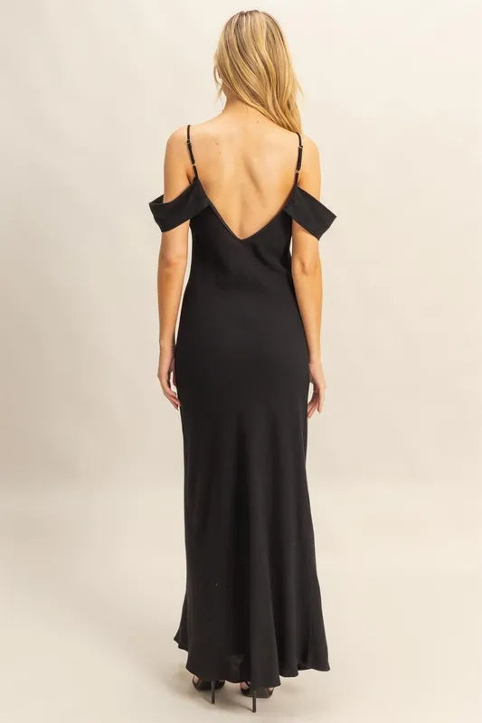Black Flattering Fit Cami Maxi Dress - Tigbul's Variety Fashion Shop