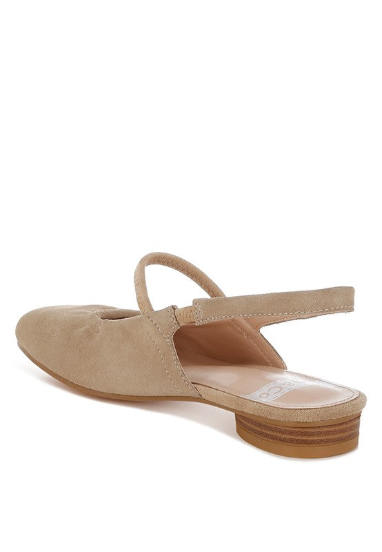 Bounzi Soft Suede Leather Slingback Sandals - Tigbul's Variety Fashion Shop