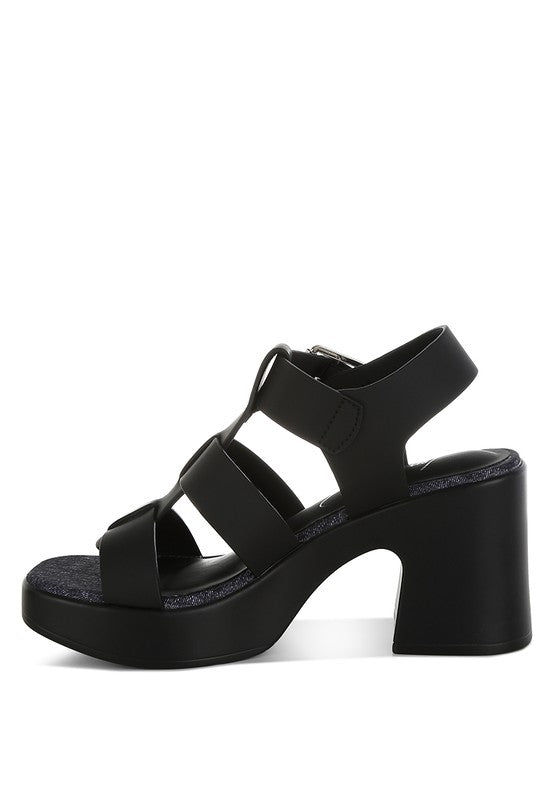 Avalon Chunky Pin Buckle Platform Heels - Tigbul's Variety Fashion Shop