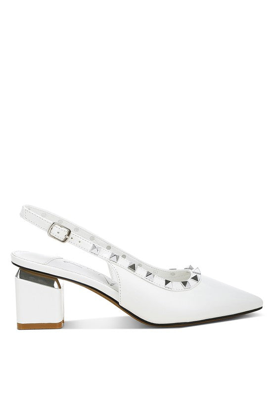 Hiral Stud Embellished Slingback Sandals - Tigbul's Variety Fashion Shop