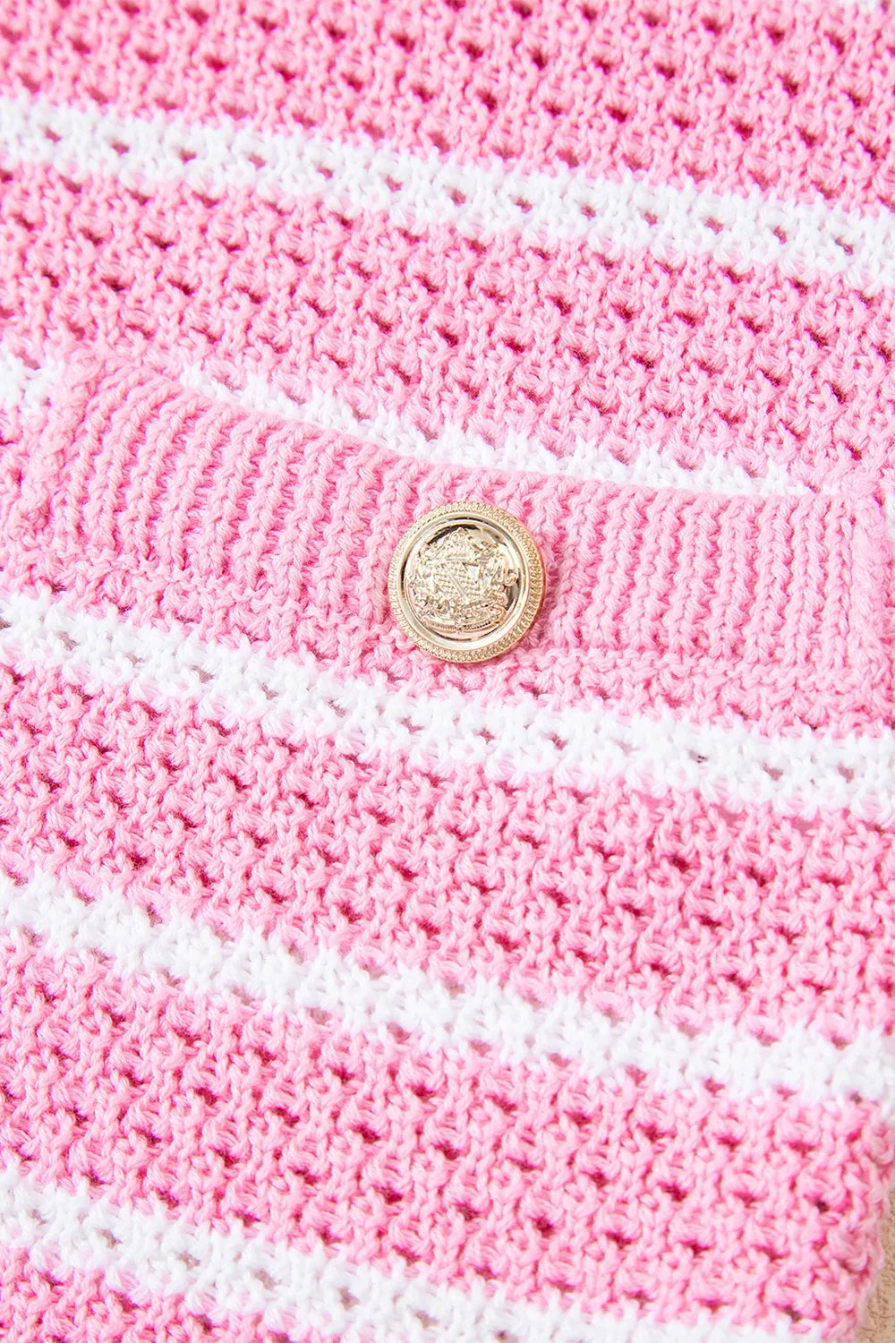 Striped Button-Up Knit Sweater Vest - Tigbul's Variety Fashion Shop