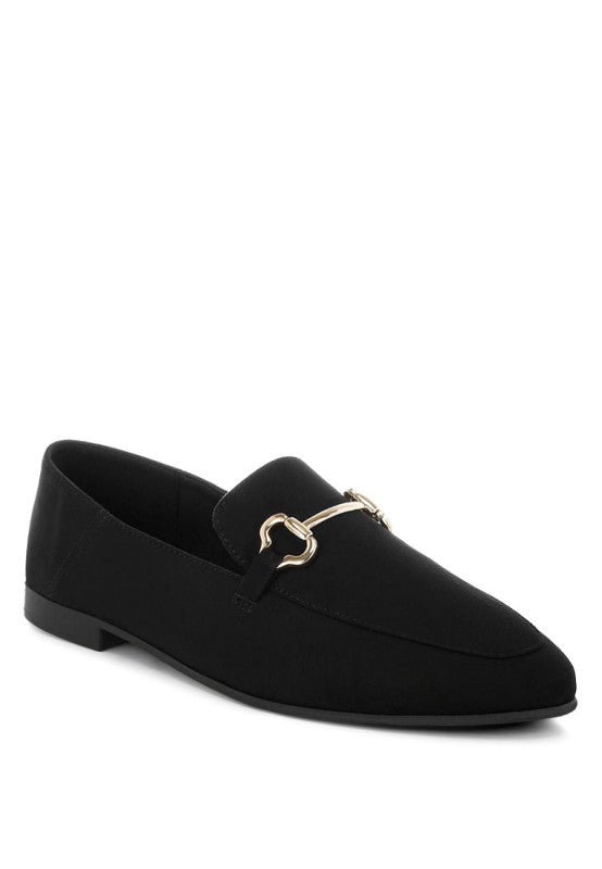 Noltas Horsebit Embellished Flat Loafers - Tigbul's Variety Fashion Shop