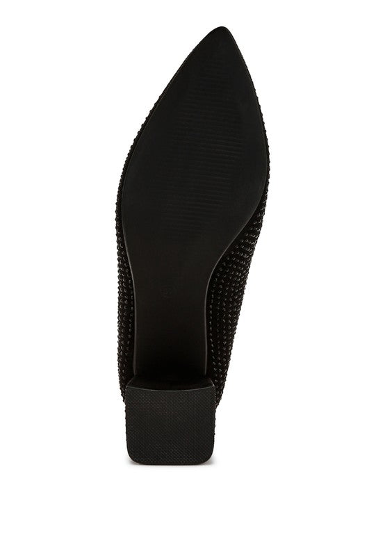 Caspia Rhinestones Embellished Pumps - Tigbul's Variety Fashion Shop