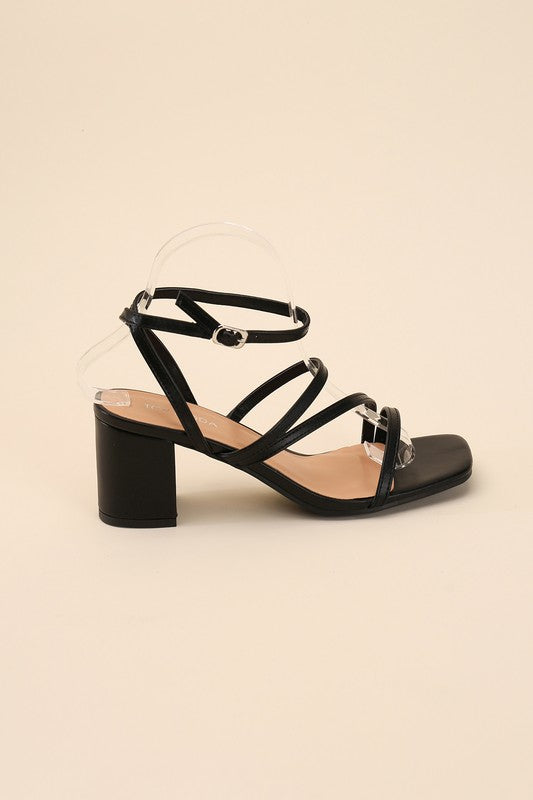 Strappy Block Heel Sandals - Tigbul's Variety Fashion Shop