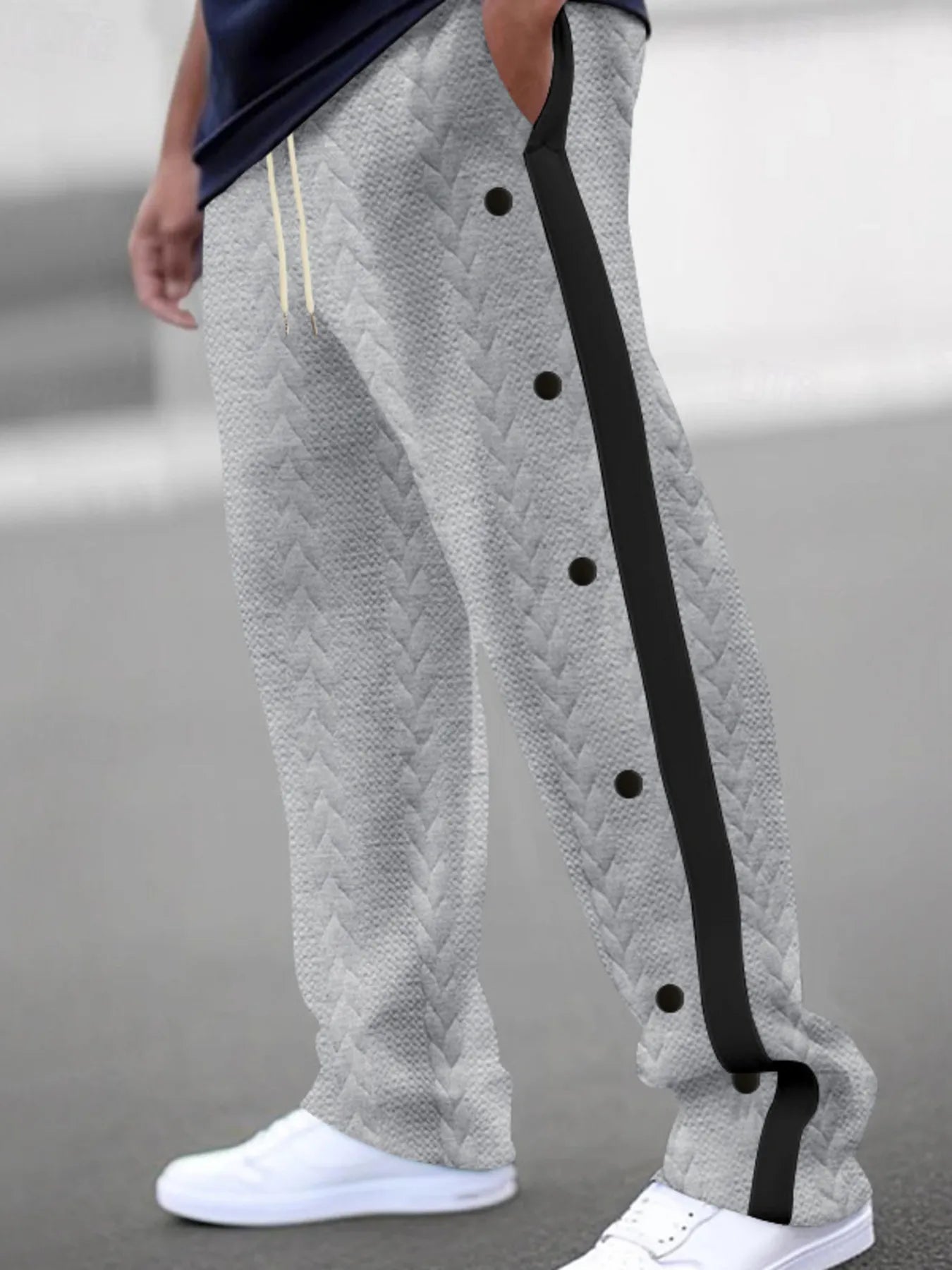 Men's Full Size Textured Drawstring Pants Plus Size - Tigbul's Variety Fashion Shop