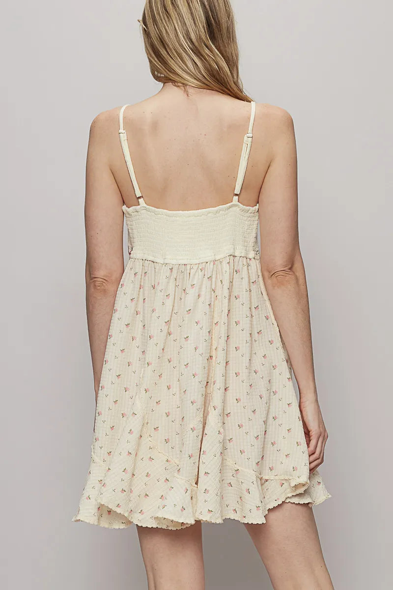 POL Ruffled Hem Floral Print Cami Mini Dress - Tigbul's Variety Fashion Shop