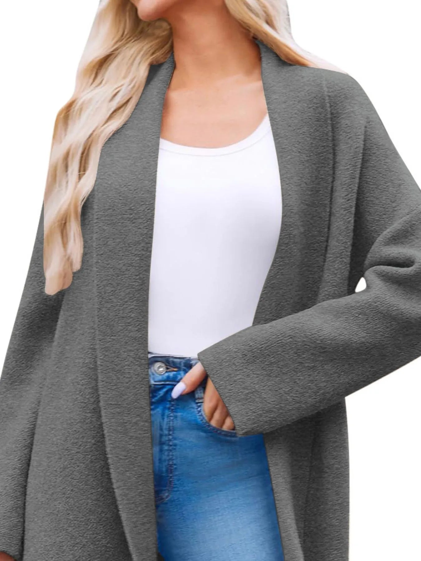 Open Front Longline Coat - Tigbul's Variety Fashion Shop