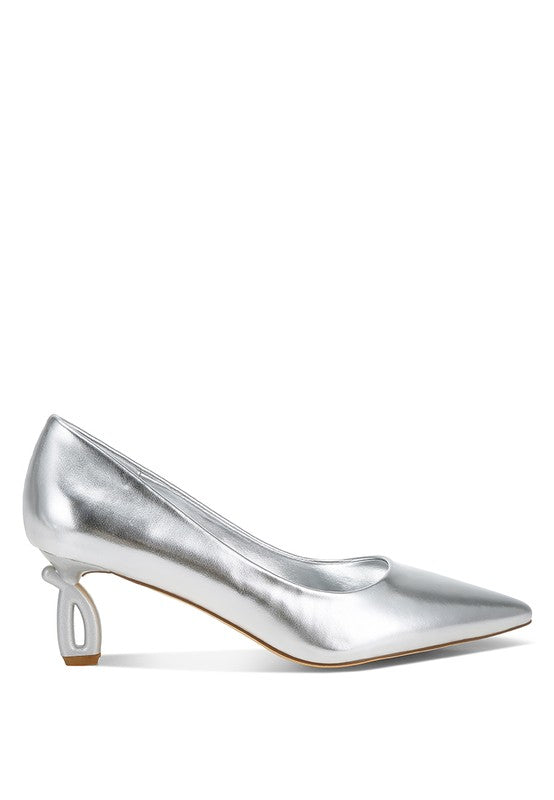 Tagetes Metallic Fantasy Heel Pumps - Tigbul's Variety Fashion Shop