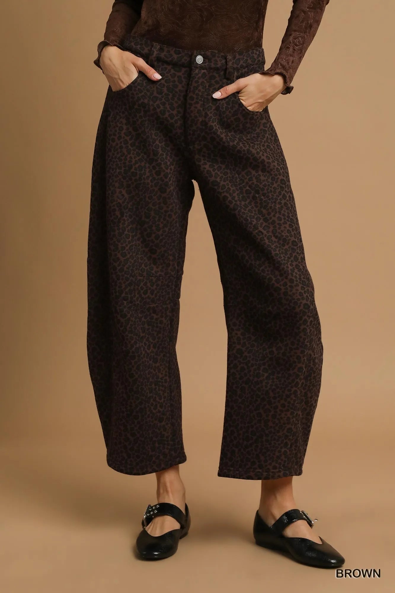 Umgee Leopard Print Wide Leg Pants - Tigbul's Variety Fashion Shop