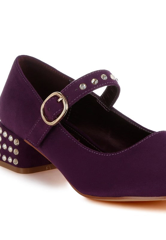 Sima Studded Mary Jane Pumps - Tigbul's Variety Fashion Shop