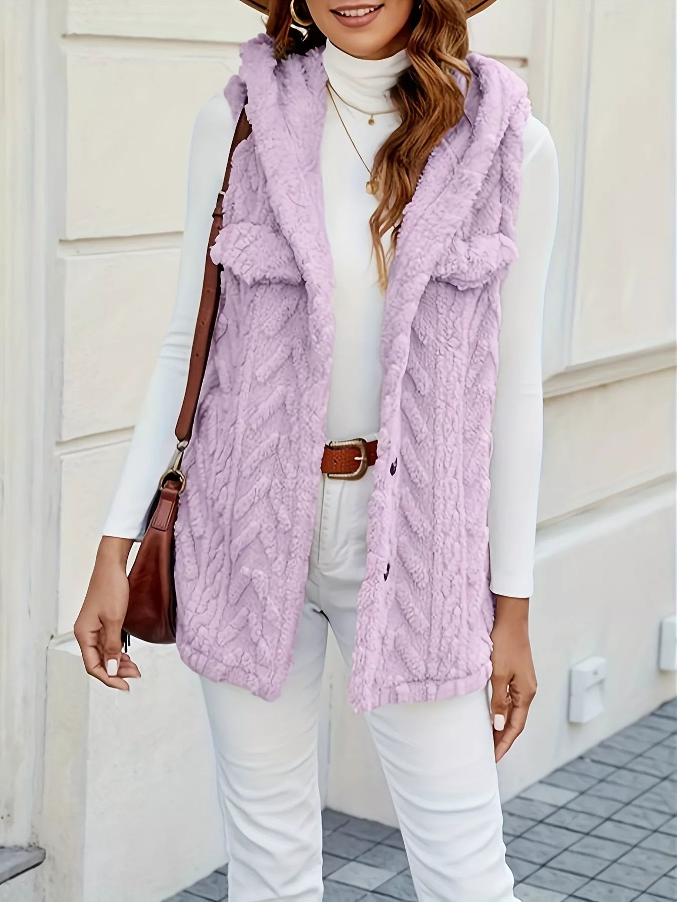 Button-Front Hooded Vest Coat - Tigbul's Variety Fashion Shop