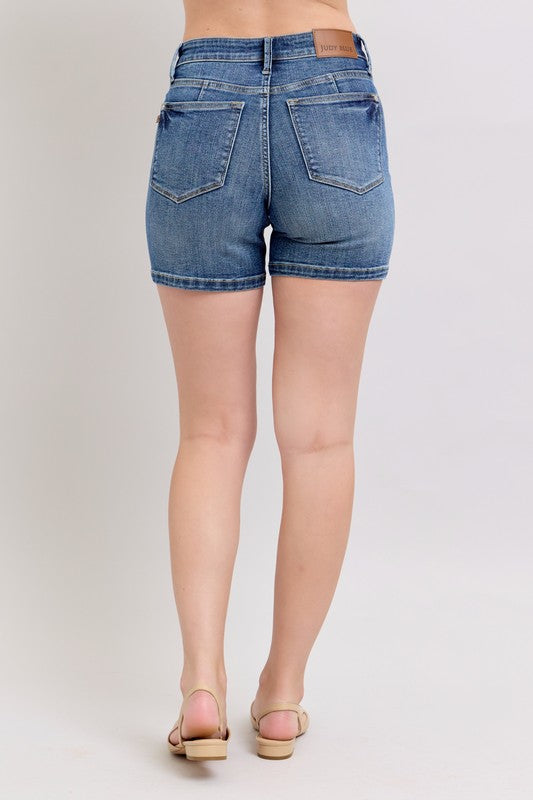 Judy Blue Full Size High Waist Denim Shorts Plus Size - Tigbul's Variety Fashion Shop
