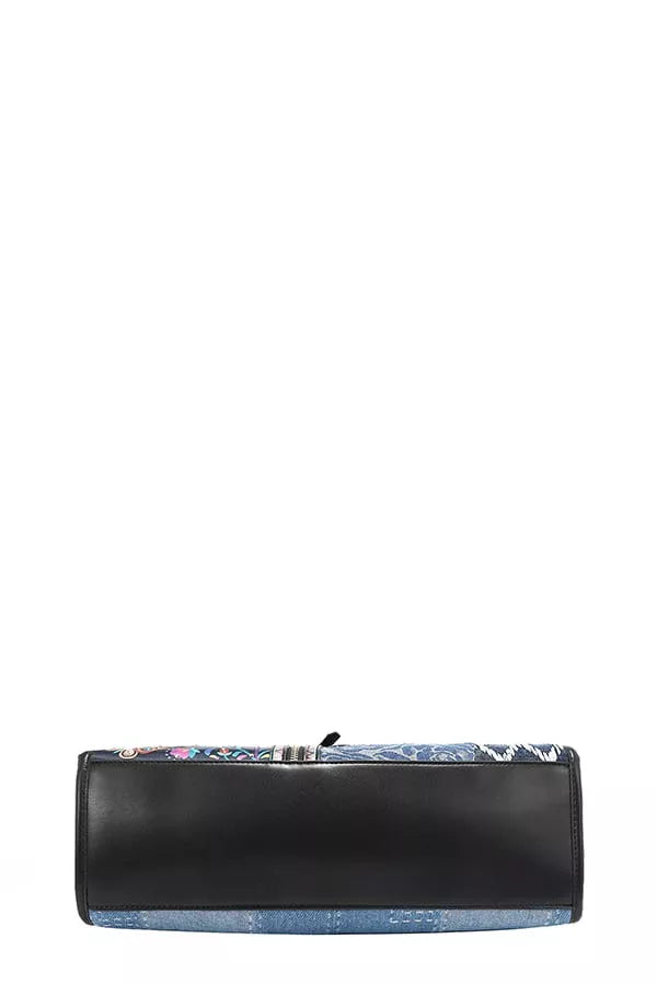 Nicole Lee USA Bosque de Amor Denim Tote Bag - Tigbul's Variety Fashion Shop