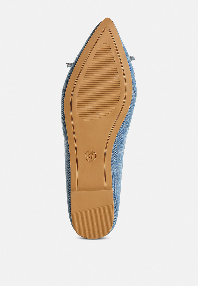 Ellerby Embellished Bow Detail Ballet Flats - Tigbul's Variety Fashion Shop