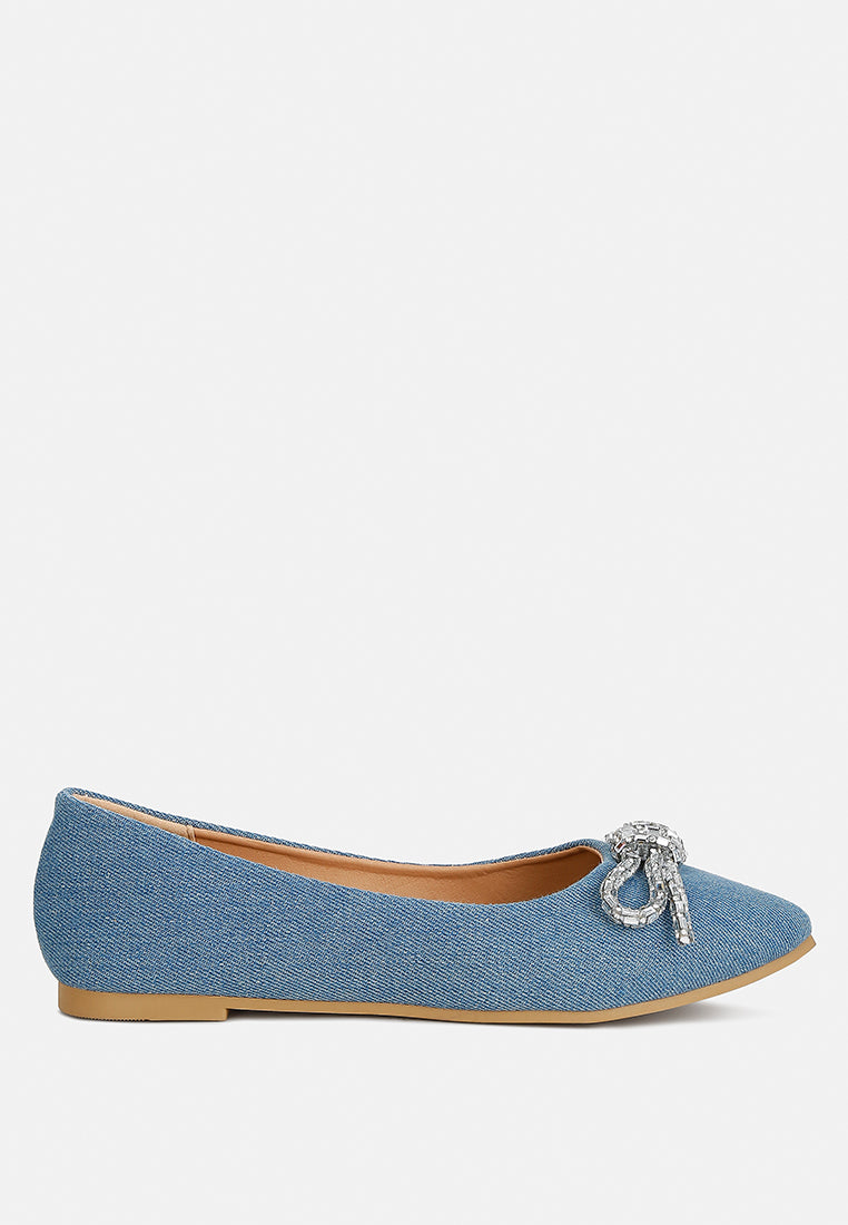 Ellerby Embellished Bow Detail Ballet Flats - Tigbul's Variety Fashion Shop