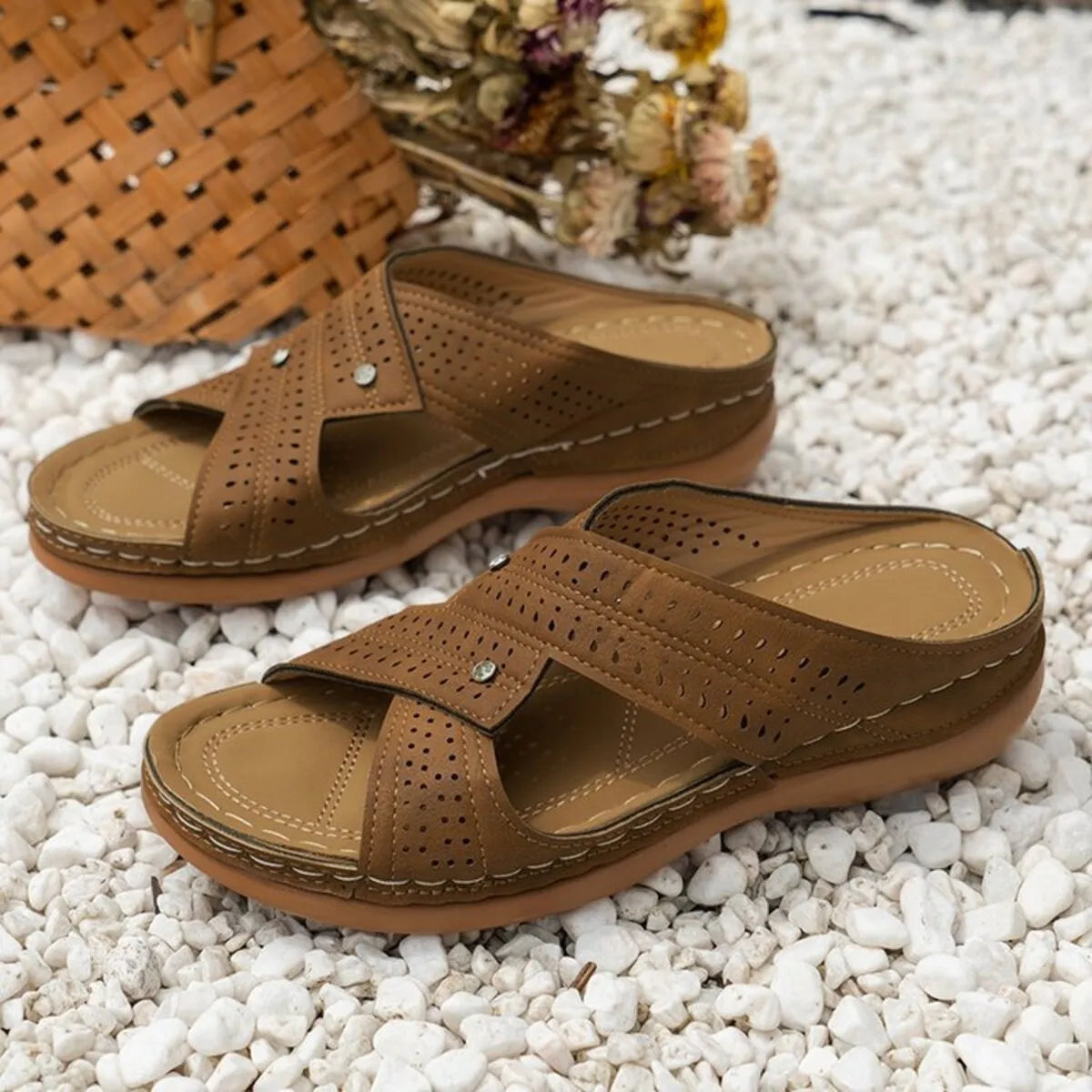 Open Toe Wedge Sandals - Tigbul's Variety Fashion Shop