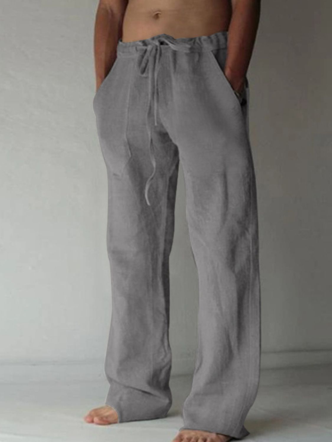 Men's Plus Size Drawstring Loose Fit Pants - Tigbul's Variety Fashion Shop