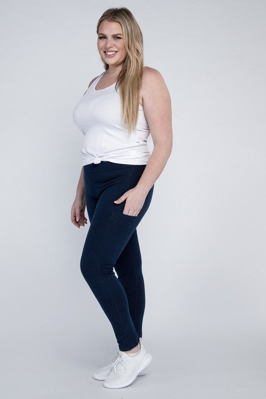 Plus Everyday Leggings with Pockets - Tigbul's Variety Fashion Shop