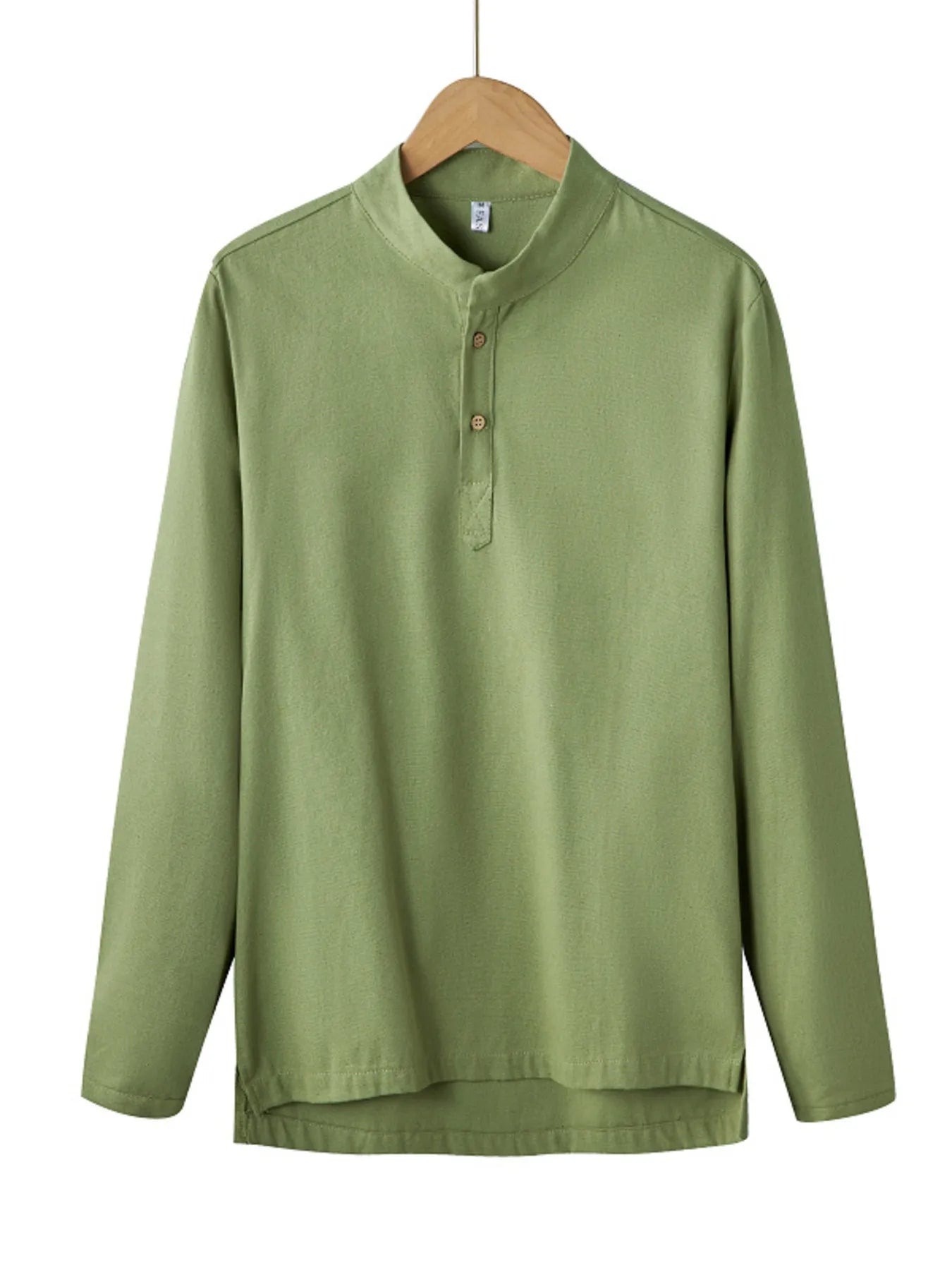 Men's Plus Size Button Detail Long Sleeve Blouse - Tigbul's Variety Fashion Shop
