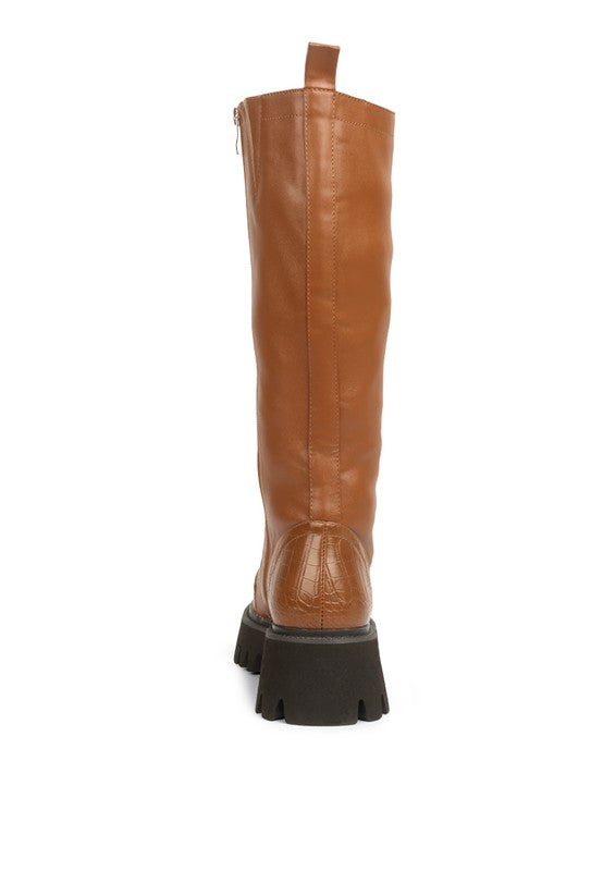 MAD MOOD CHUNKY WHITE LACE-UP ANKLE BOOT - Tigbul's Variety Fashion Shop
