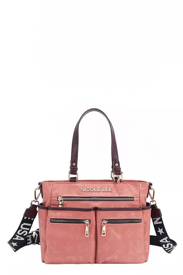 Nicole Lee USA Multi-Compartment Convertible Tote Bag - Tigbul's Variety Fashion Shop