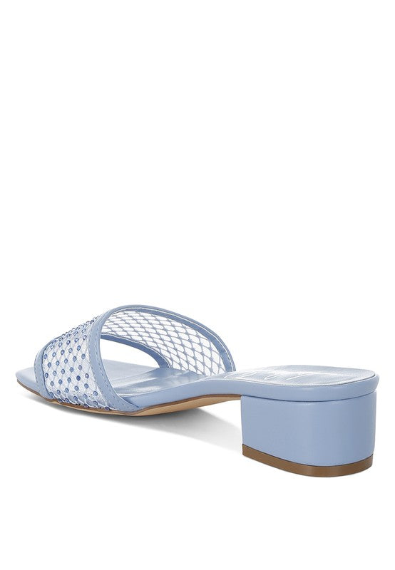 Kenzia Rhinestone Studded Slip-On Heels - Tigbul's Variety Fashion Shop