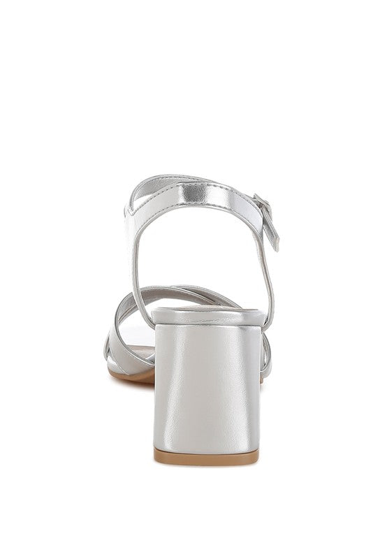 Edessa Metallic Ankle Strap Sandals - Tigbul's Variety Fashion Shop