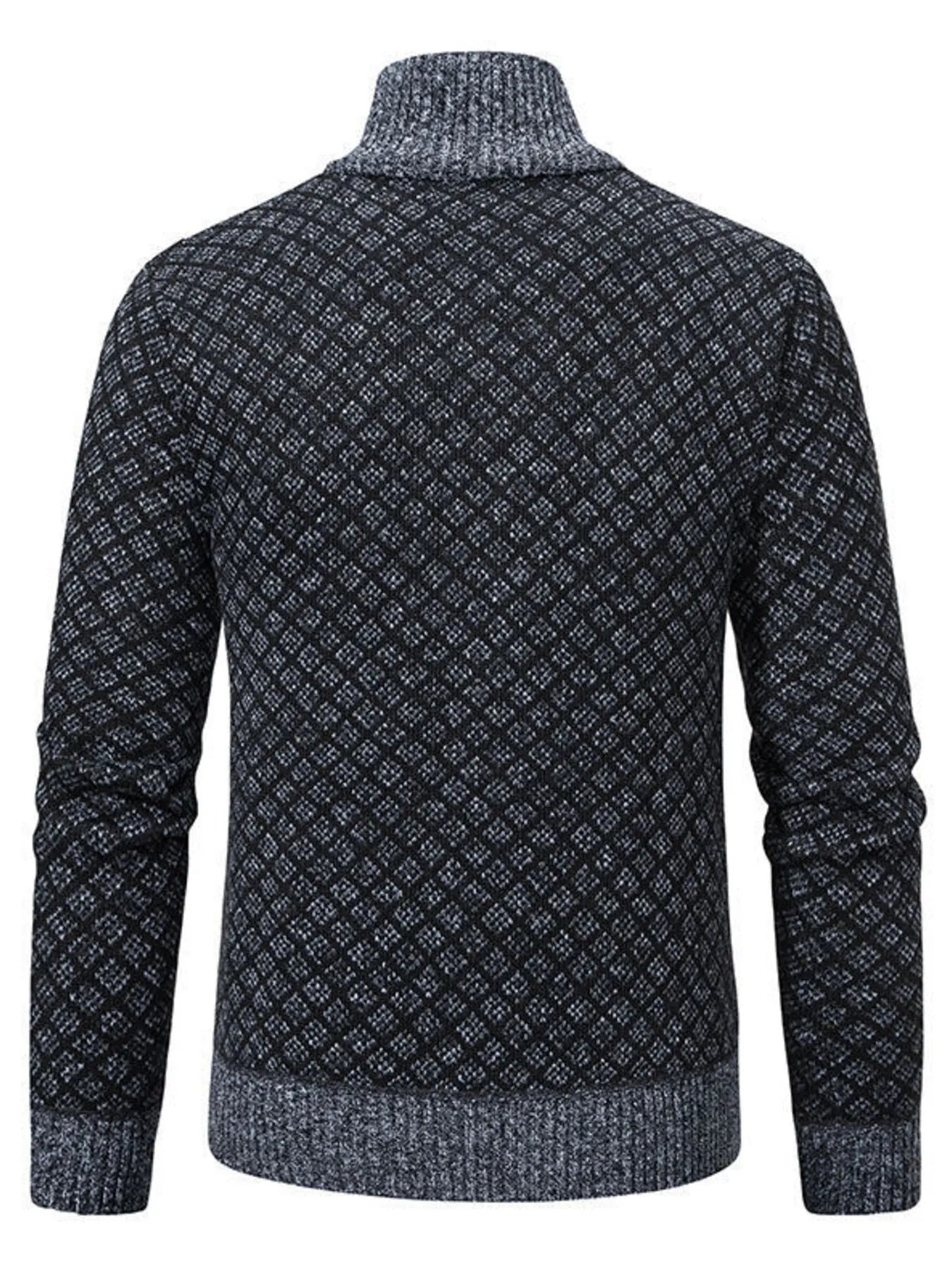 Men's Plus Size Zip-Up Knit Cardigan - Tigbul's Variety Fashion Shop