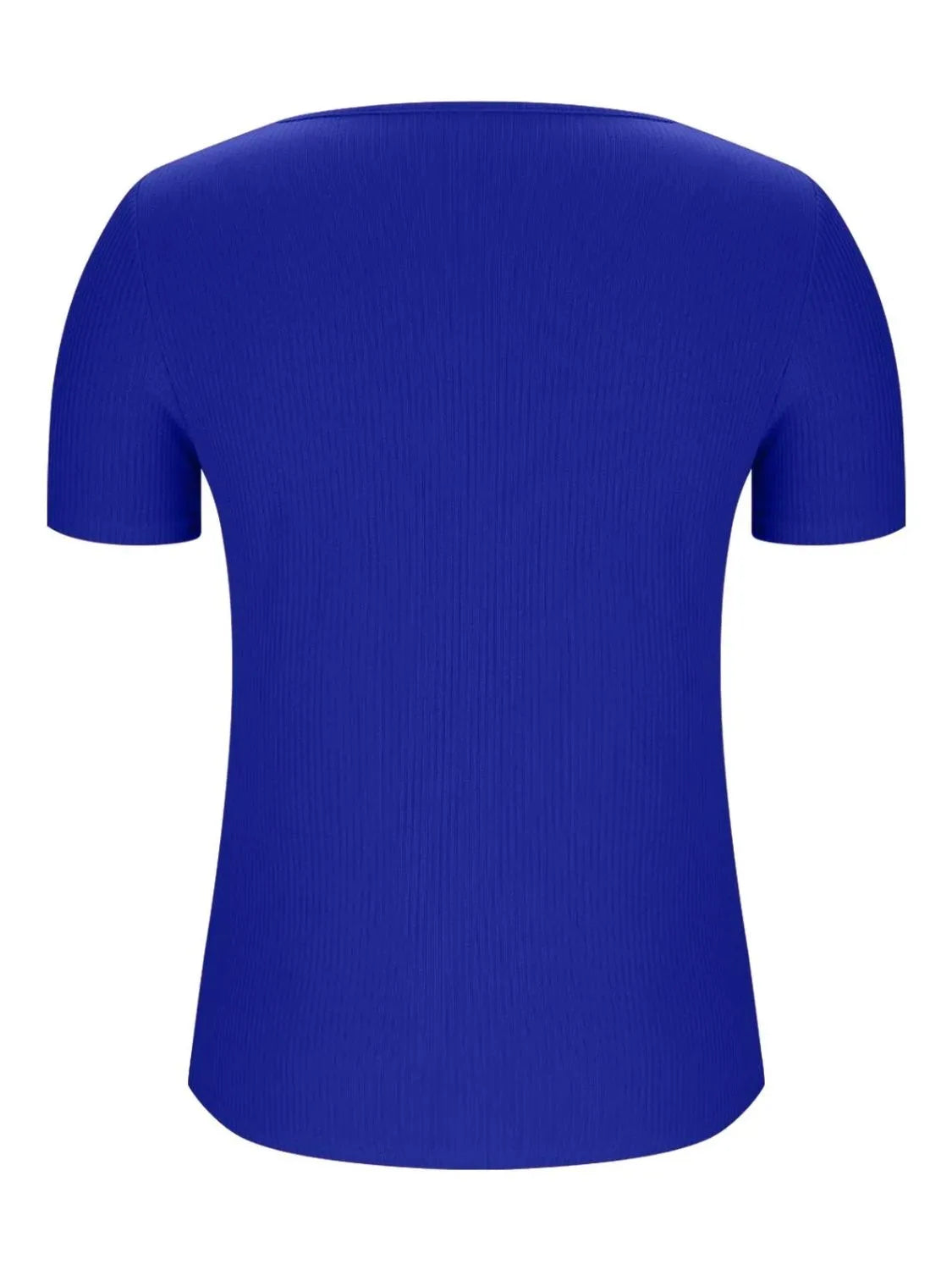 Solid V-Neck Short Sleeve T-Shirt - Tigbul's Variety Fashion Shop