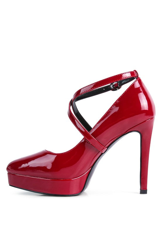 PIXIE DUST CROSS STRAPPED STILETTO SANDAL - Tigbul's Variety Fashion Shop