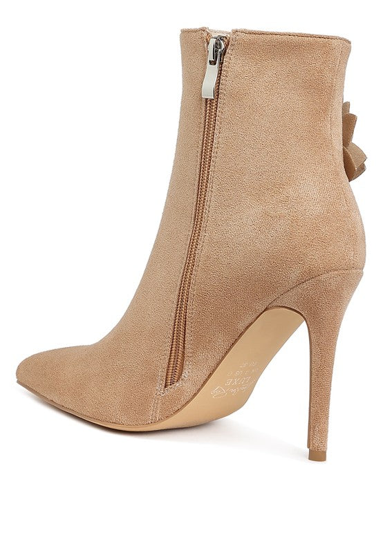 Yarrow Rhinestones Petal Detail Boots - Tigbul's Variety Fashion Shop